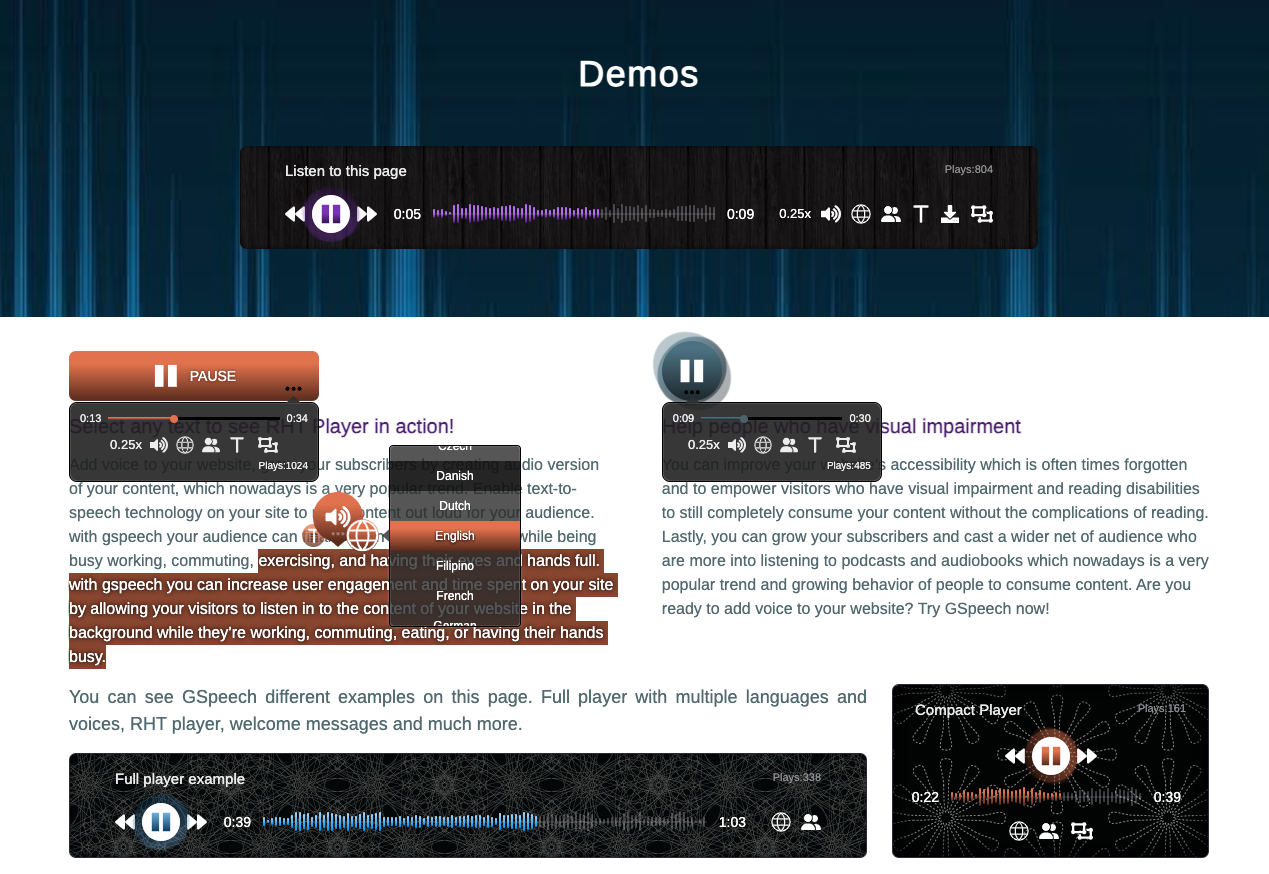 gspeech cloud demo