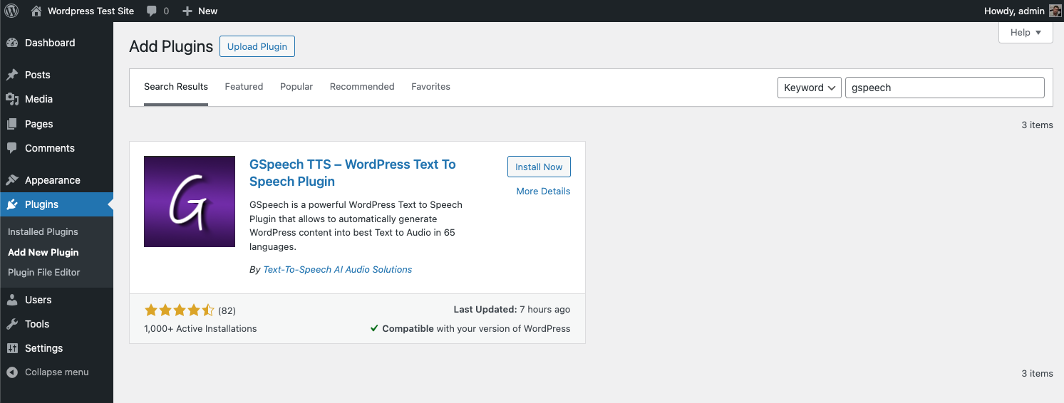 search gspeech